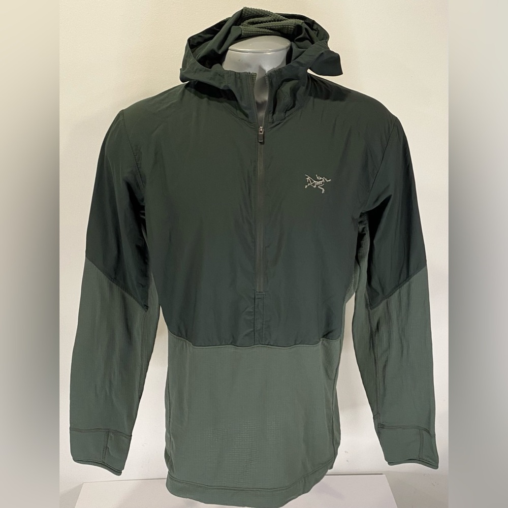 Arc’teryx Aptin Mens Large Hoody.  Green.  Performance 1/2 /Zip Pullover.